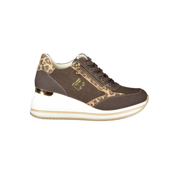 Brauner Polyester Damen Sneaker