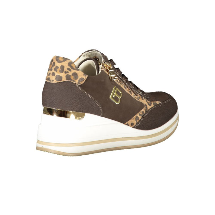 Brauner Polyester Damen Sneaker