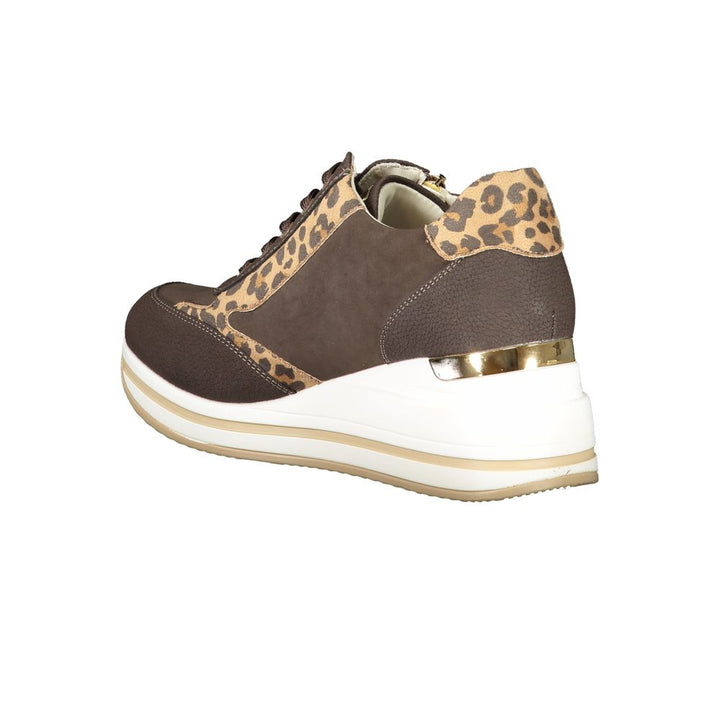 Brauner Polyester Damen Sneaker