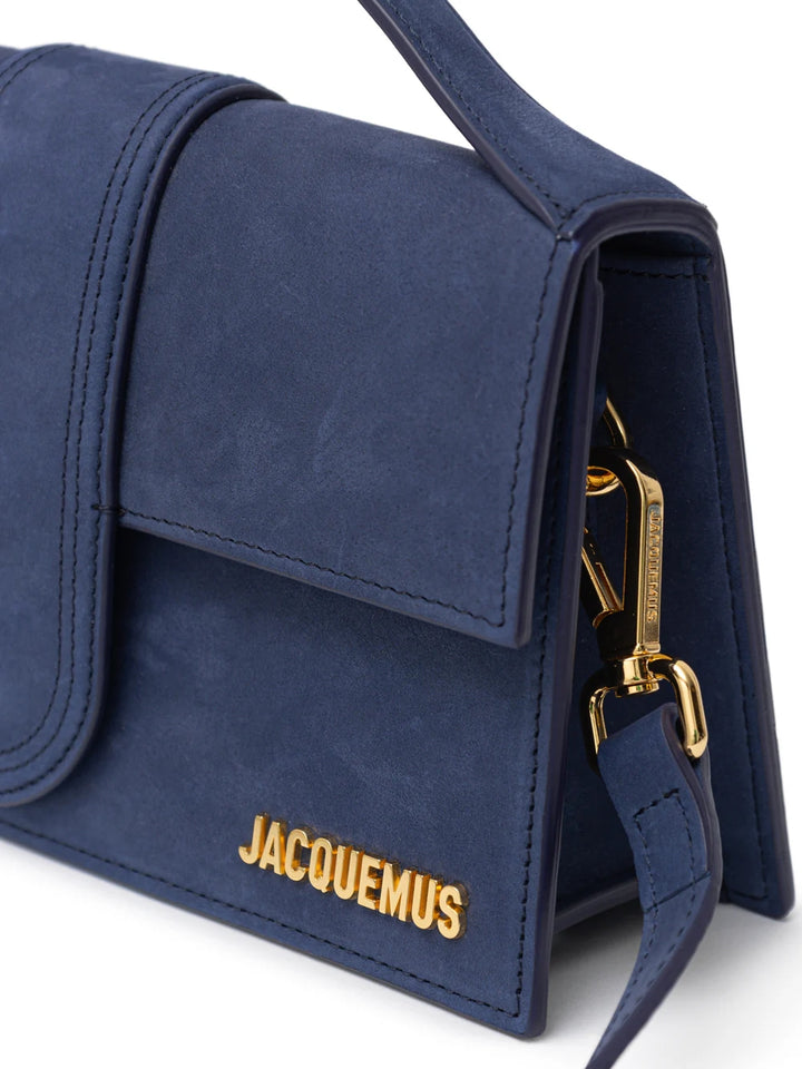 Le Grand Bambino Tasche aus blauem Wildleder