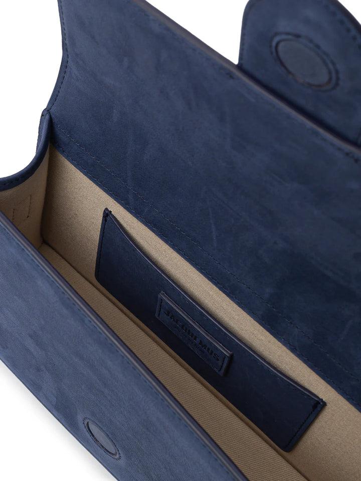Le Grand Bambino Tasche aus blauem Wildleder