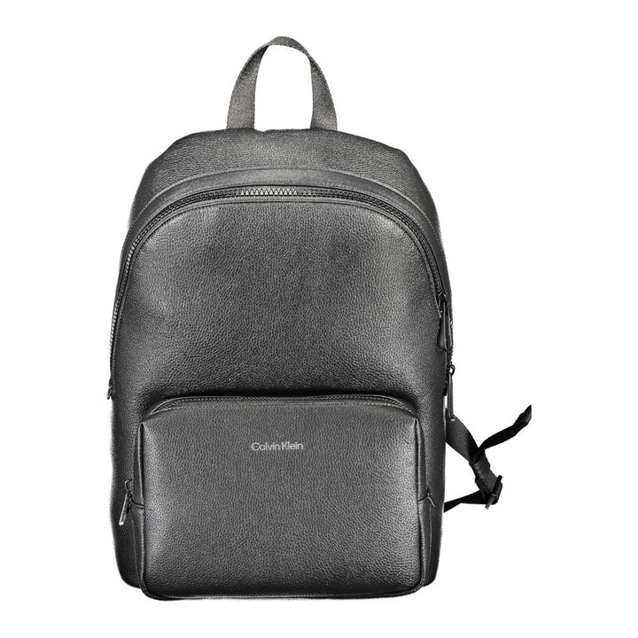Black polyethylene backpack for men