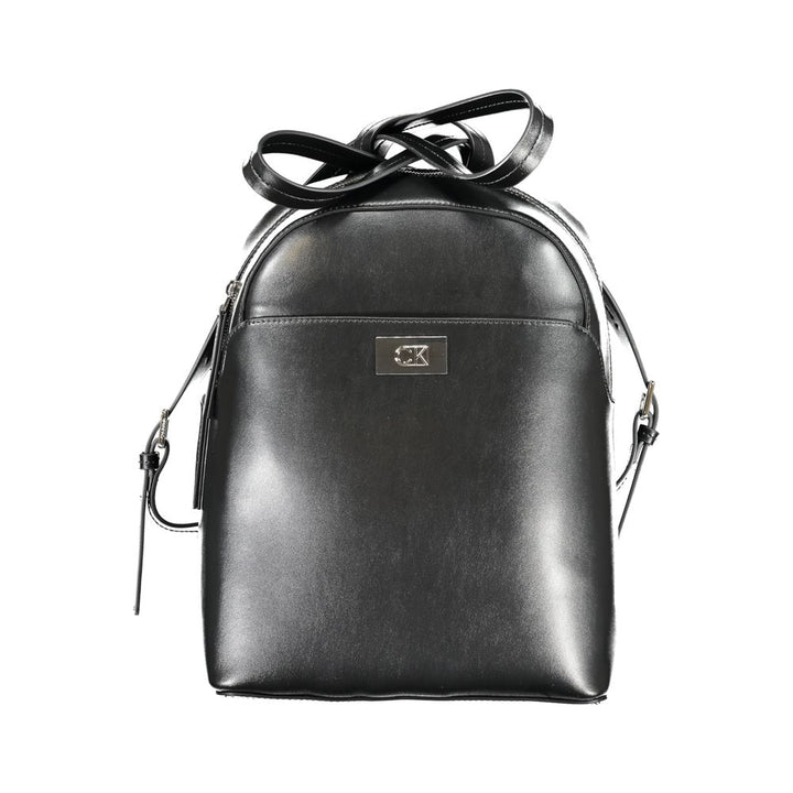 Schwarzer Polyester-Rucksack