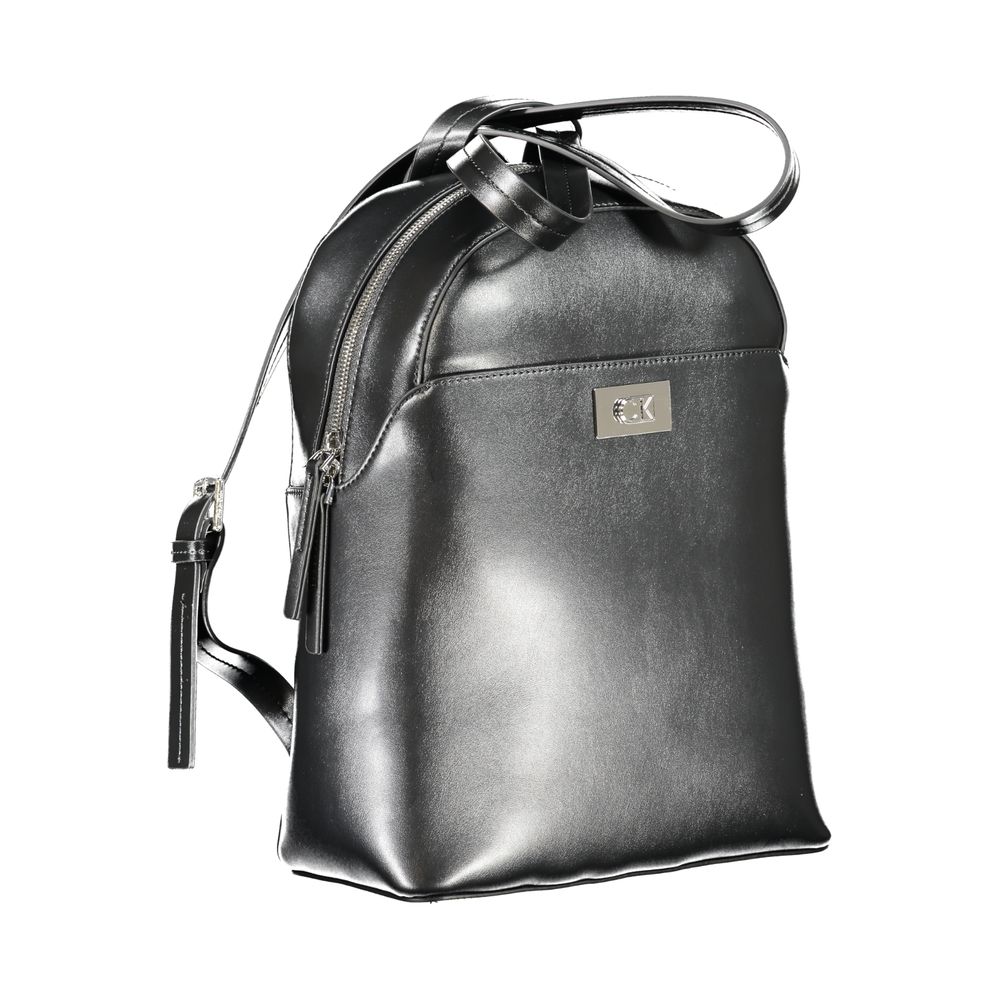 Schwarzer Polyester-Rucksack