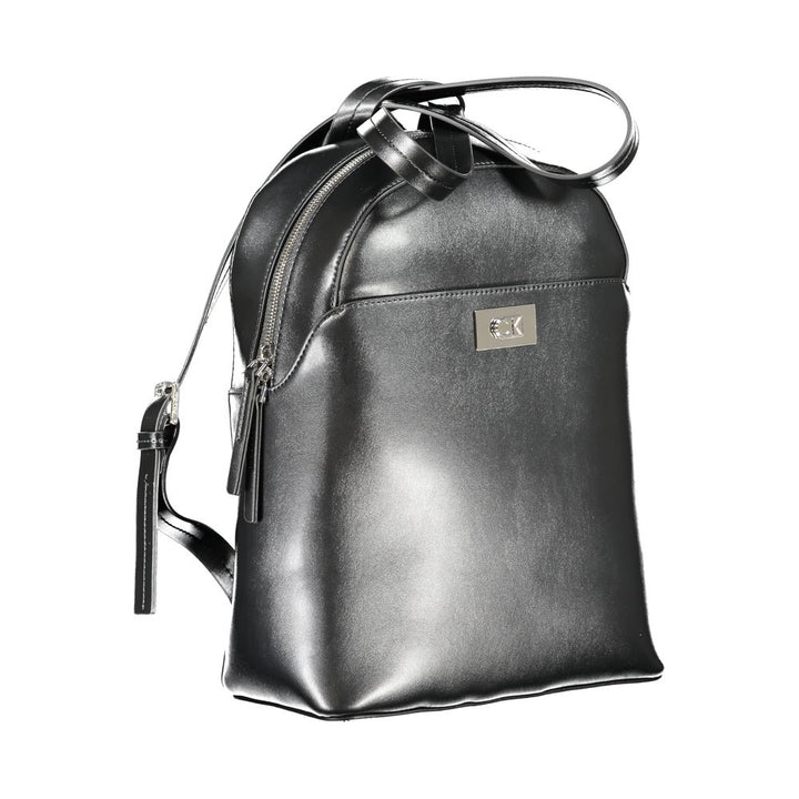 Schwarzer Polyester-Rucksack