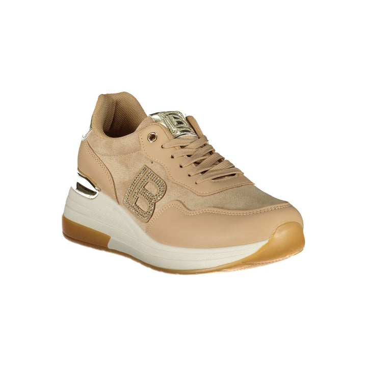 Beige Polyester Damen Sneaker