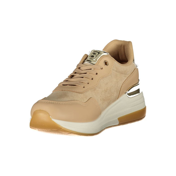 Beige Polyester Damen Sneaker