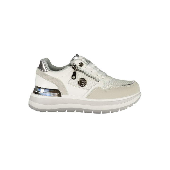 Weißer Polyester Damen Sneaker