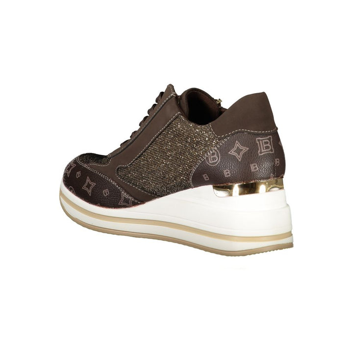 Brauner Polyester Damen Sneaker