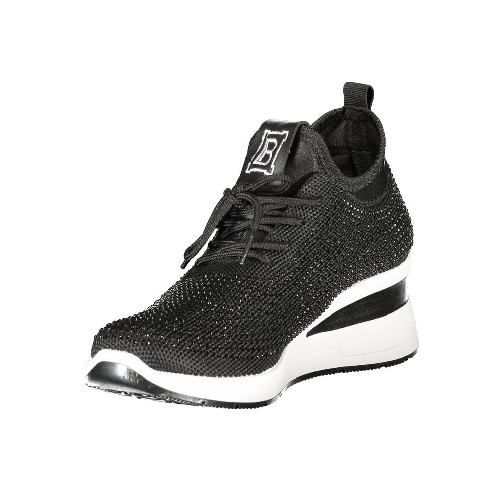Schwarzer Polyester Damen Sneaker