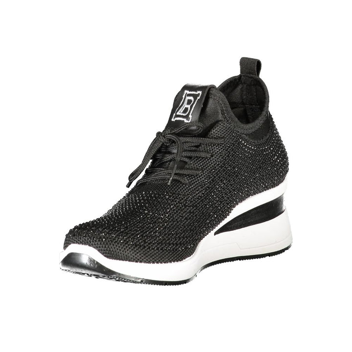 Schwarzer Polyester Damen Sneaker
