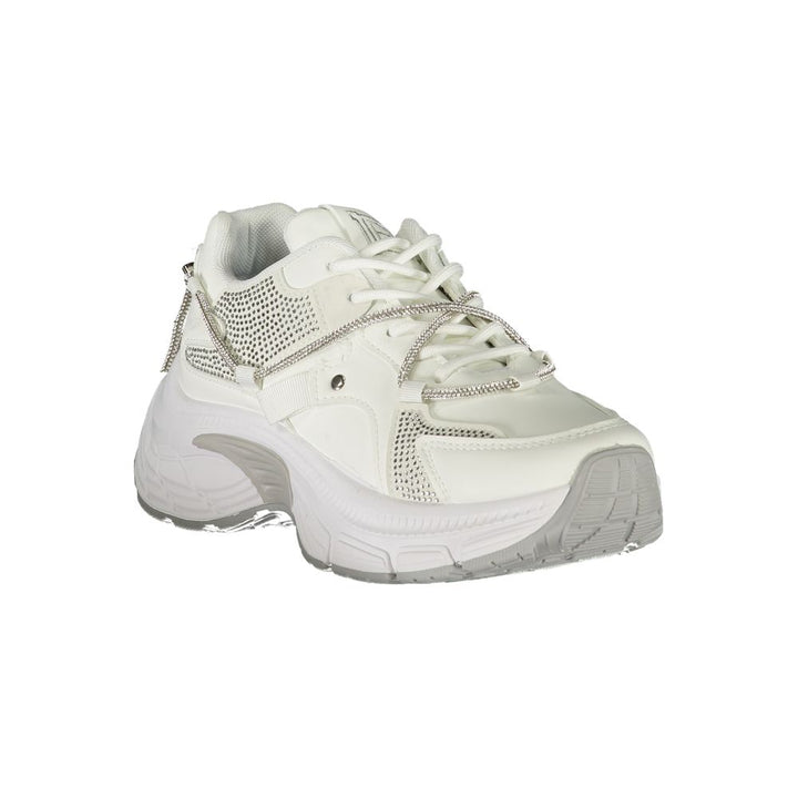 Weißer Polyester Damen Sneaker