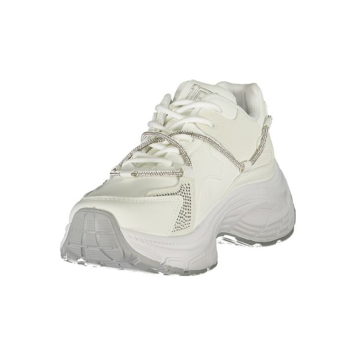 Weißer Polyester Damen Sneaker