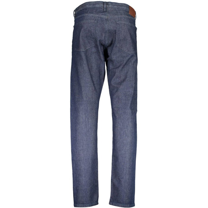 Blue cotton men's jeans