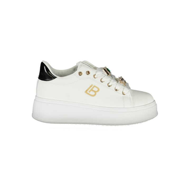 Weiß Synthetik Damen Sneaker