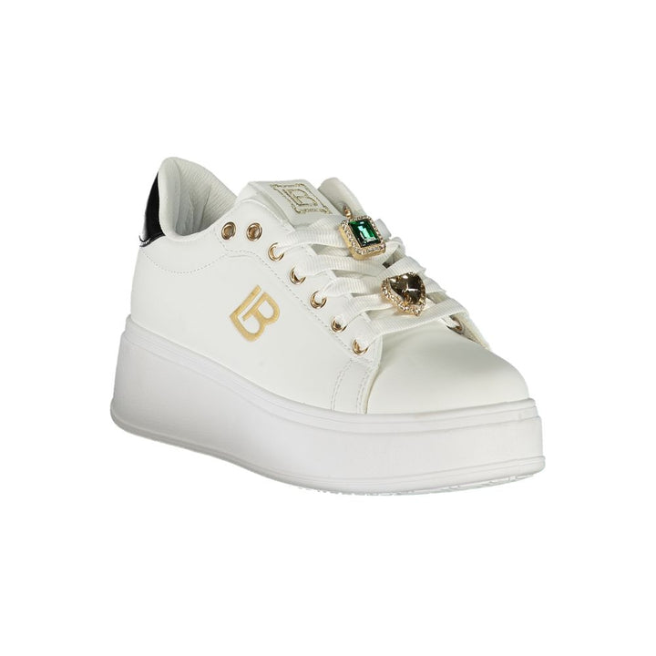 Weiß Synthetik Damen Sneaker