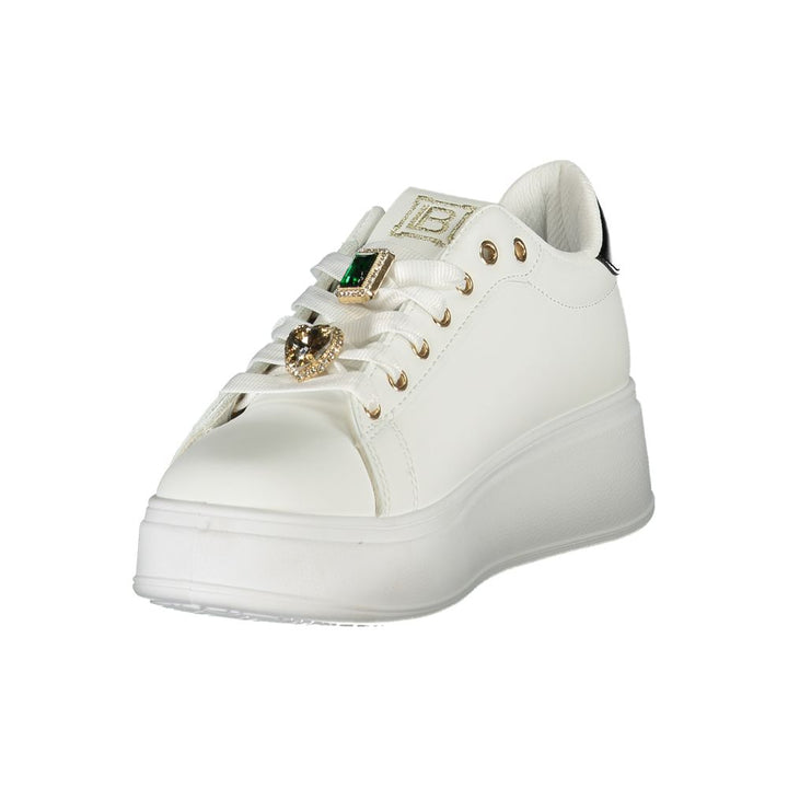 Weiß Synthetik Damen Sneaker
