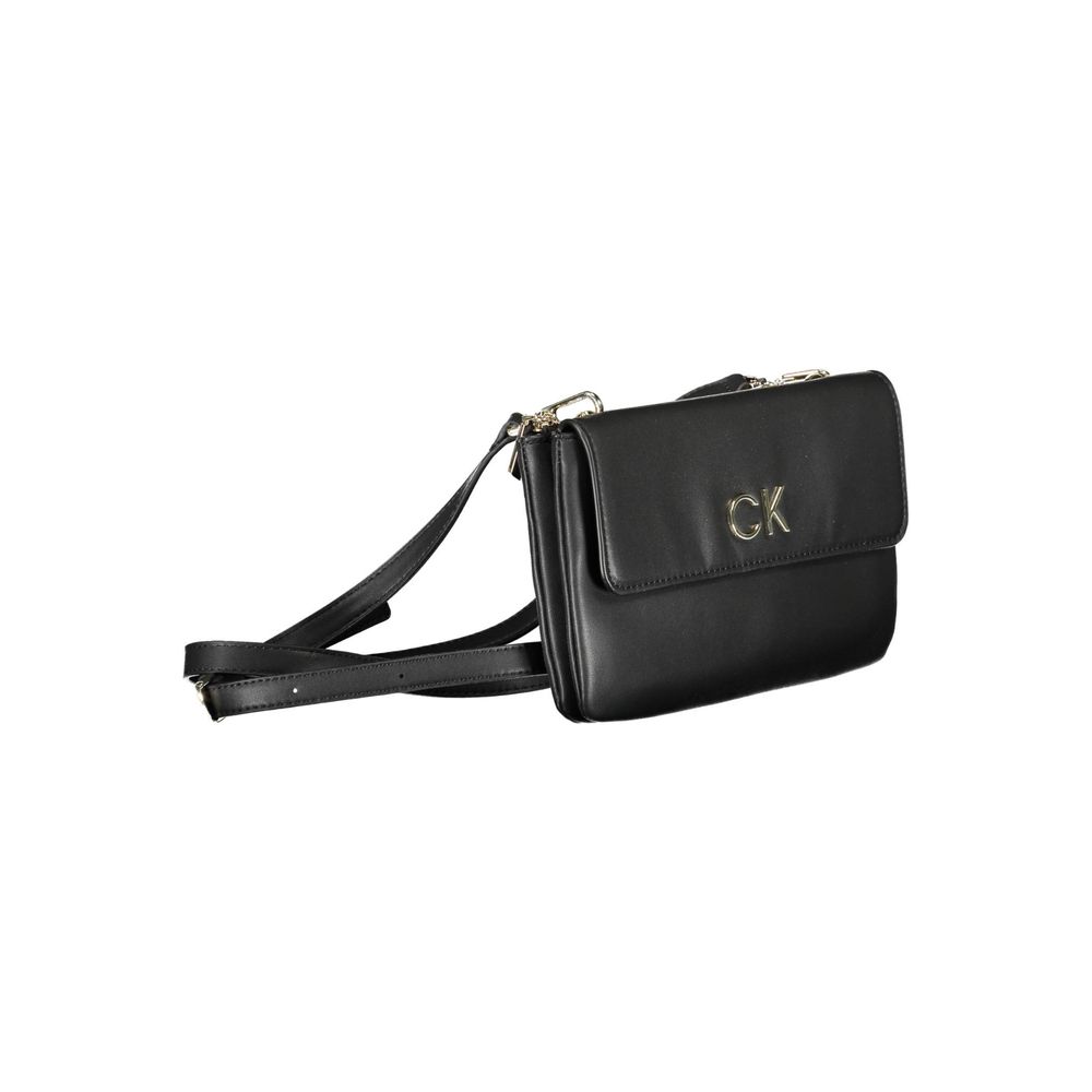 Schwarze Polyester Handtasche