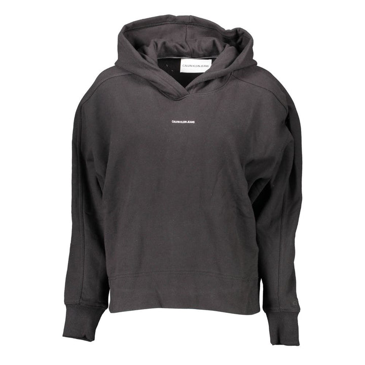 Schwarzer Baumwoll-Sweatshirt