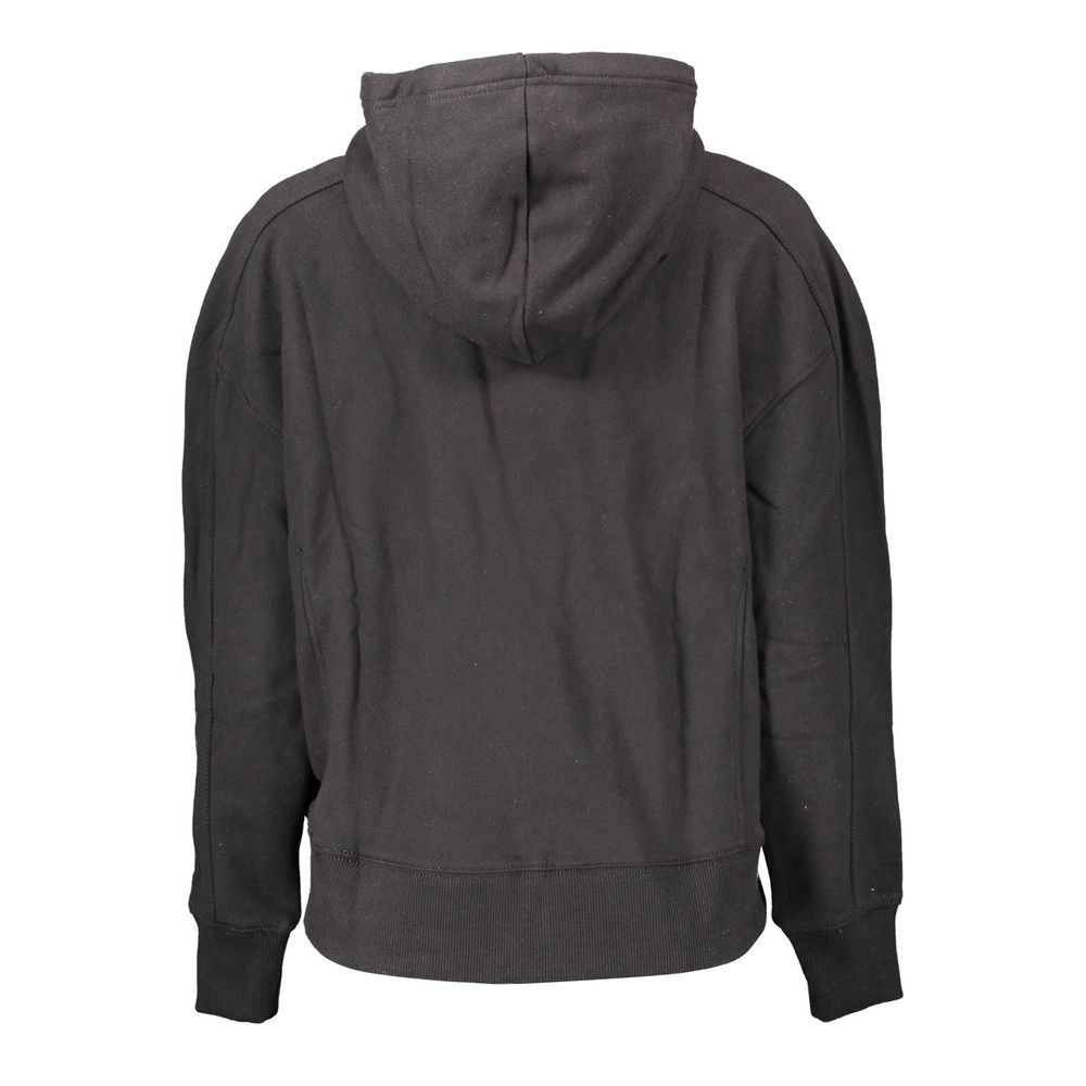 Schwarzer Baumwoll-Sweatshirt
