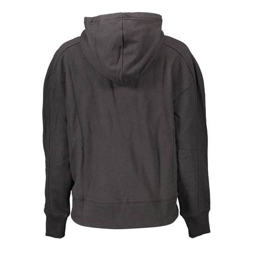 Schwarzer Baumwoll-Sweatshirt
