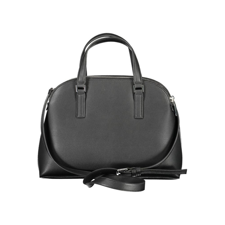 Schwarze Polyester Handtasche