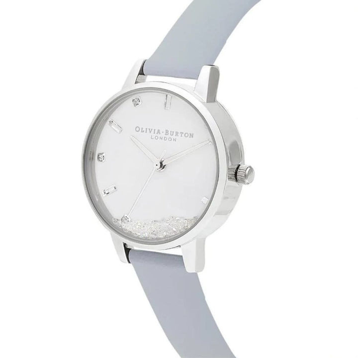 Kunstleder-Armbanduhr in Blau
