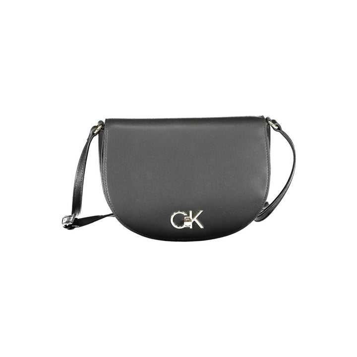 Schwarze Polyester Handtasche