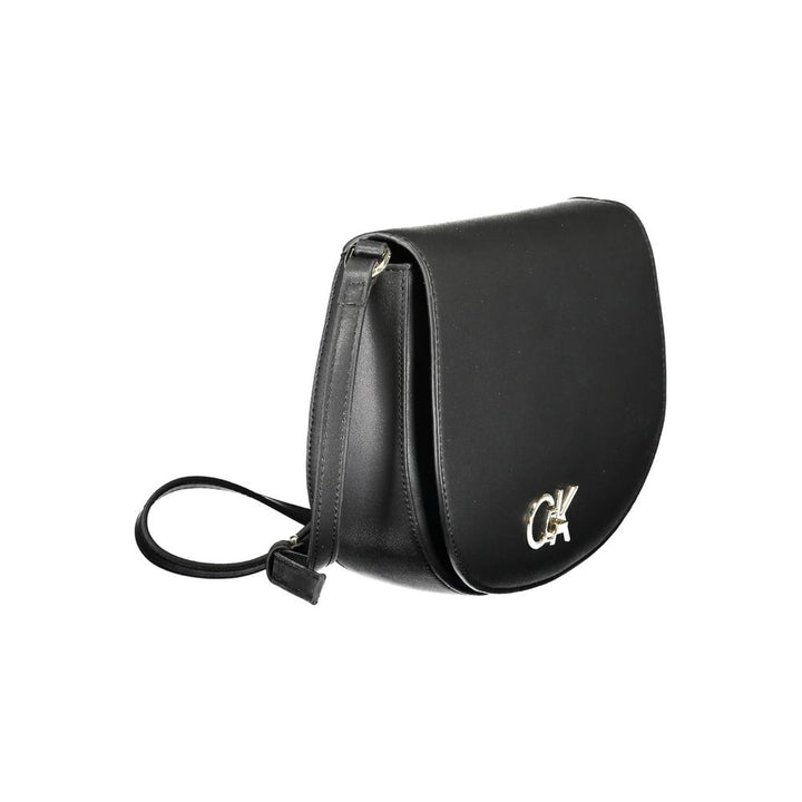 Schwarze Polyester Handtasche