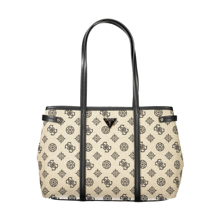 Beige Baumwolle Frauen Handtasche