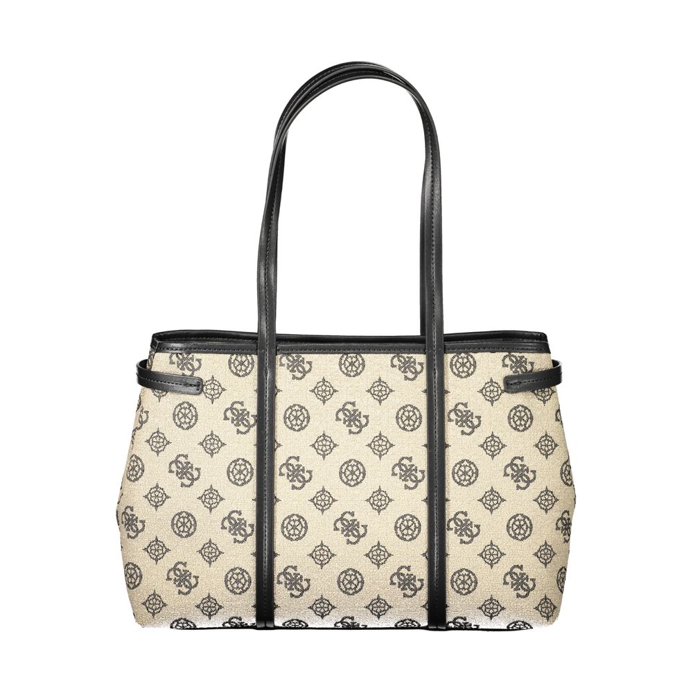 Beige Baumwolle Frauen Handtasche
