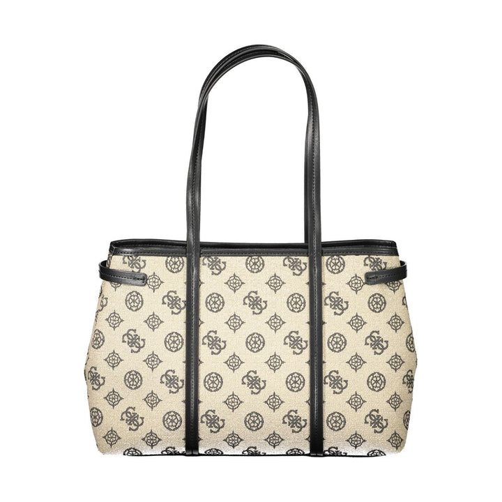 Beige Baumwolle Frauen Handtasche