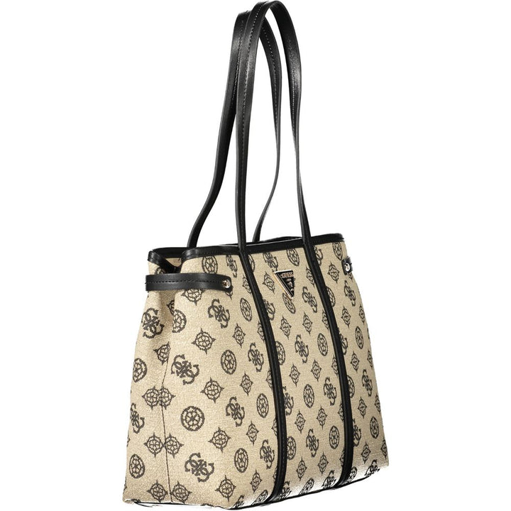 Beige Baumwolle Frauen Handtasche