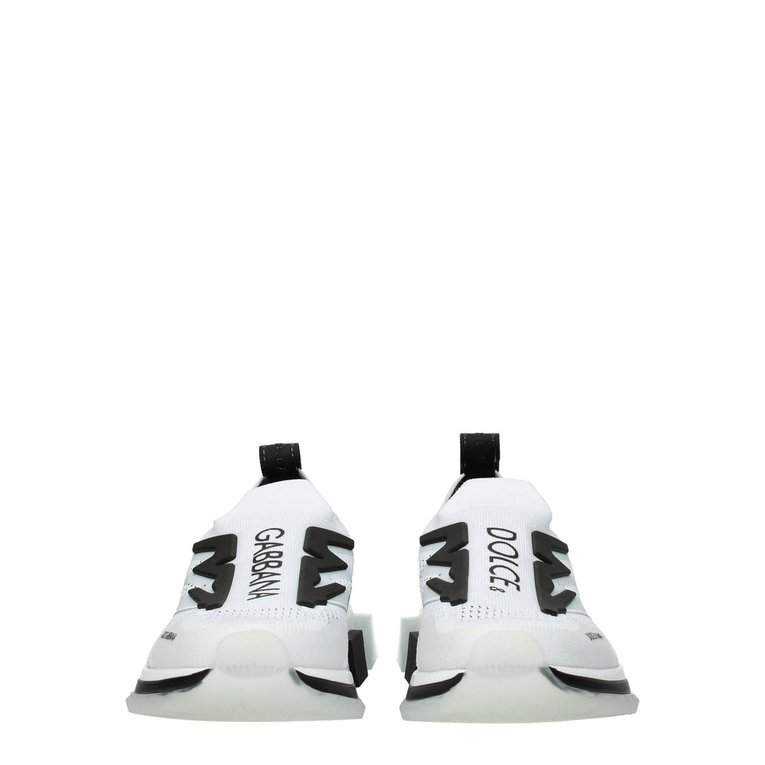 Weißer Stoff Sportliche Turnschuhe