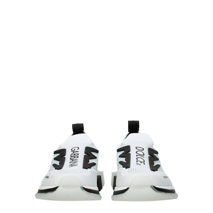Weißer Stoff Sportliche Turnschuhe