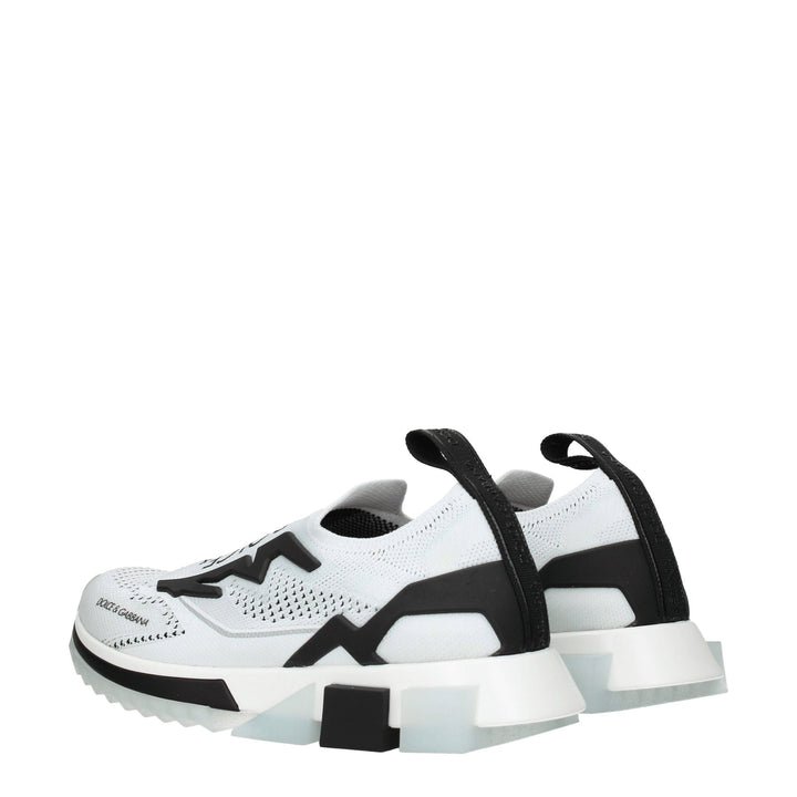Weißer Stoff Sportliche Turnschuhe
