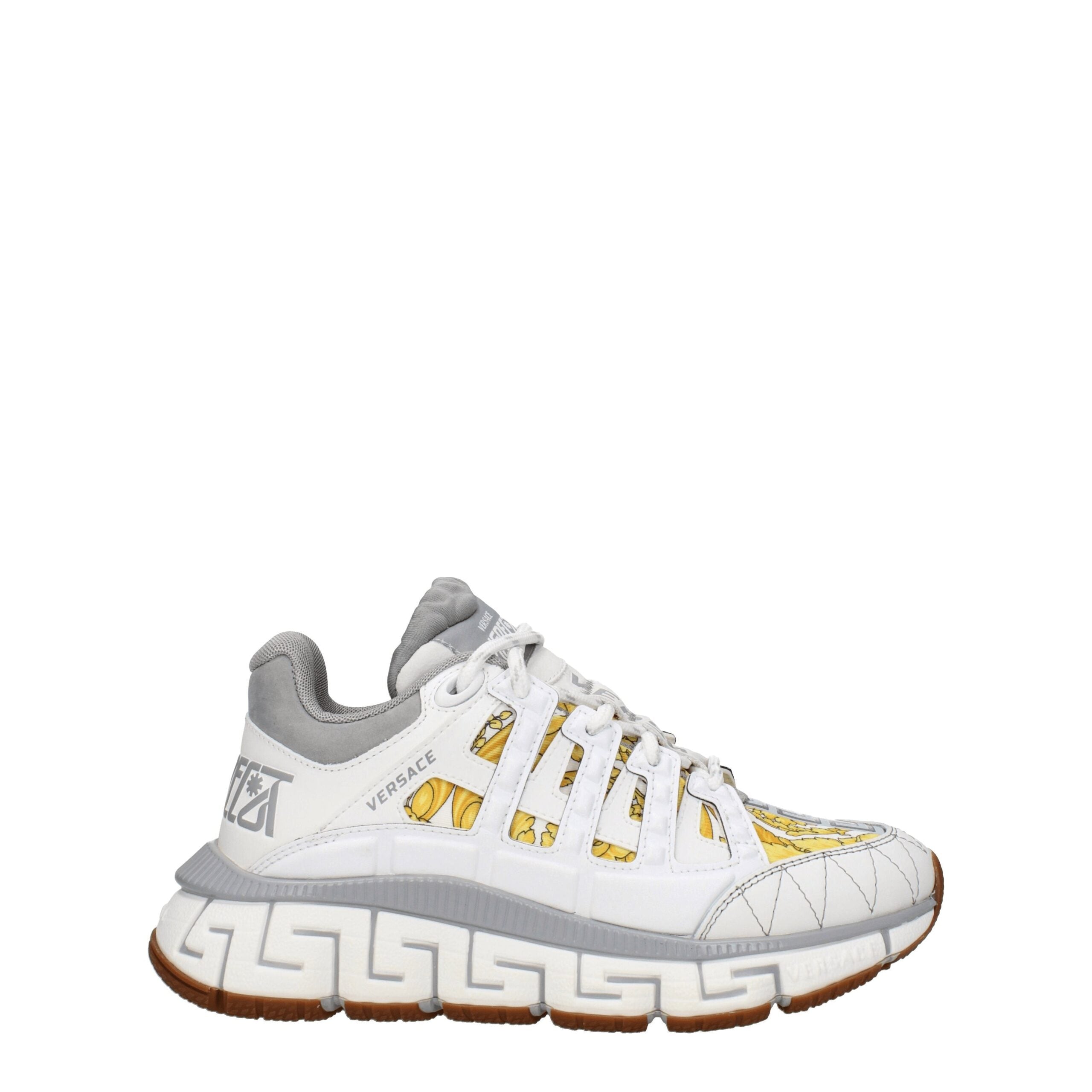 Weiße Stoff-Sneaker im Athletic-Look