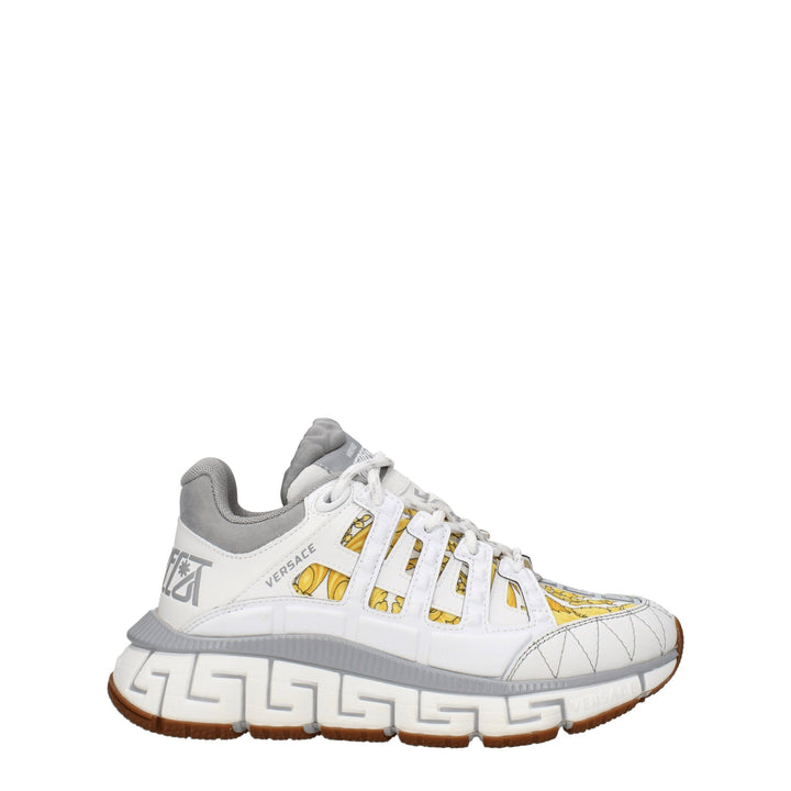 Weiße Stoff-Sneaker im Athletic-Look