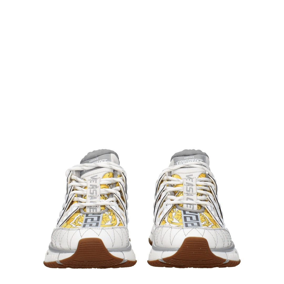 Weiße Stoff-Sneaker im Athletic-Look