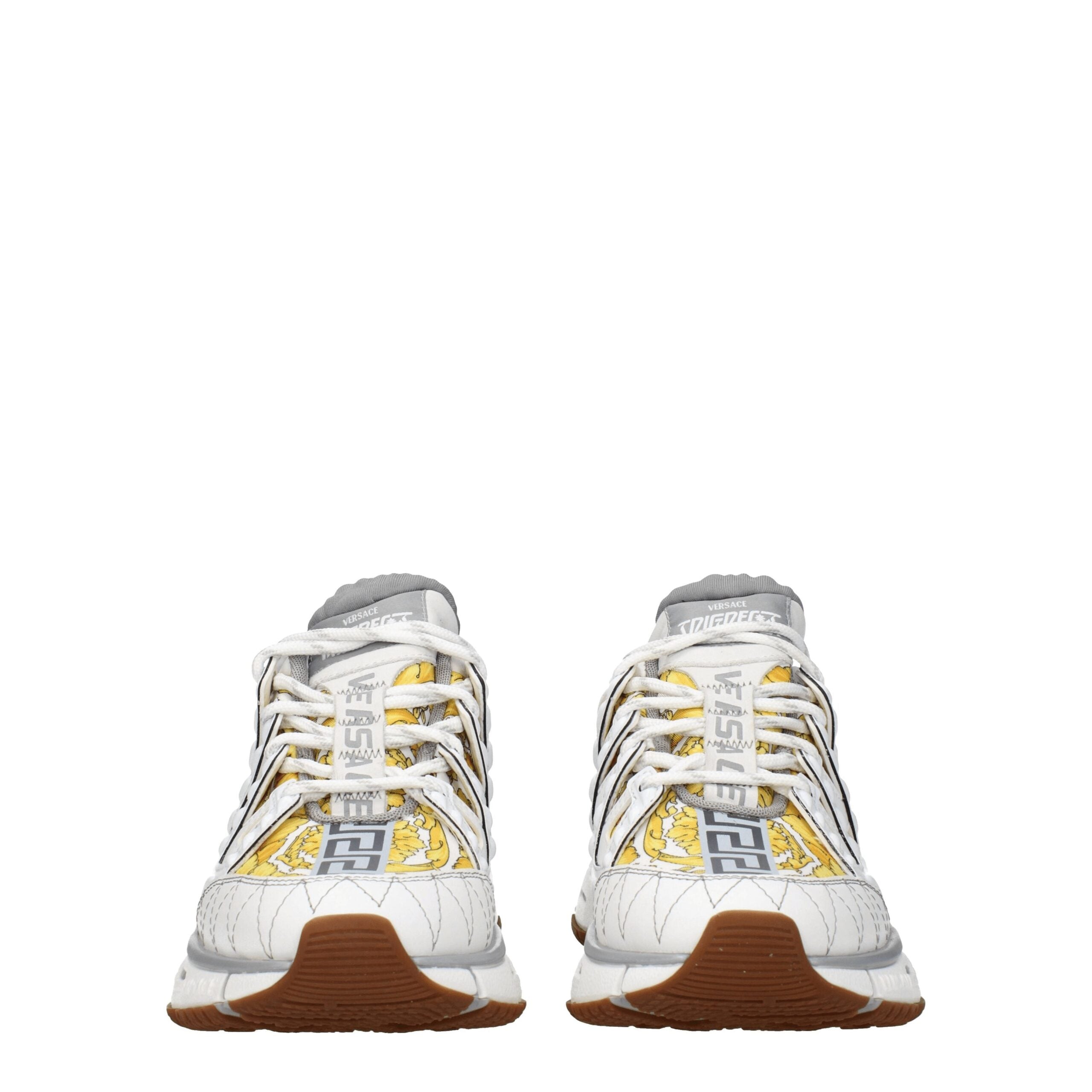 Weiße Stoff-Sneaker im Athletic-Look