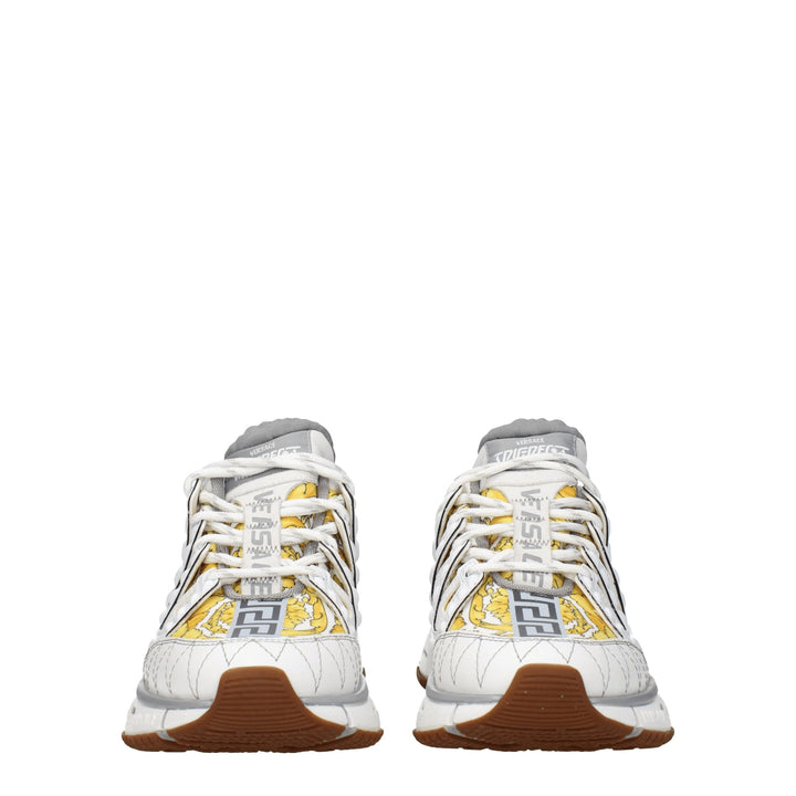 Weiße Stoff-Sneaker im Athletic-Look