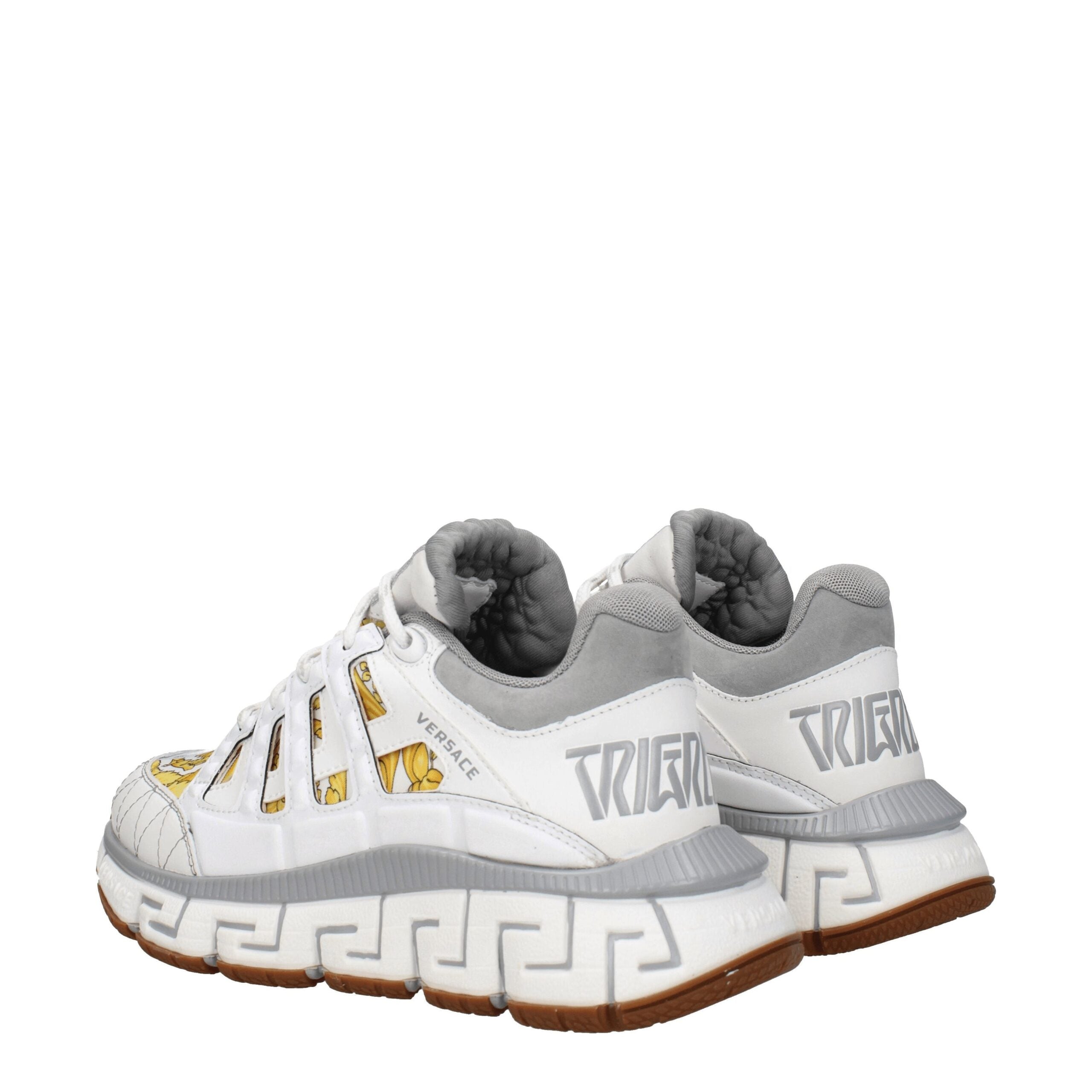Weiße Stoff-Sneaker im Athletic-Look