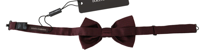 Elegante Polka-Dot-Fliege aus kastanienbrauner Seide