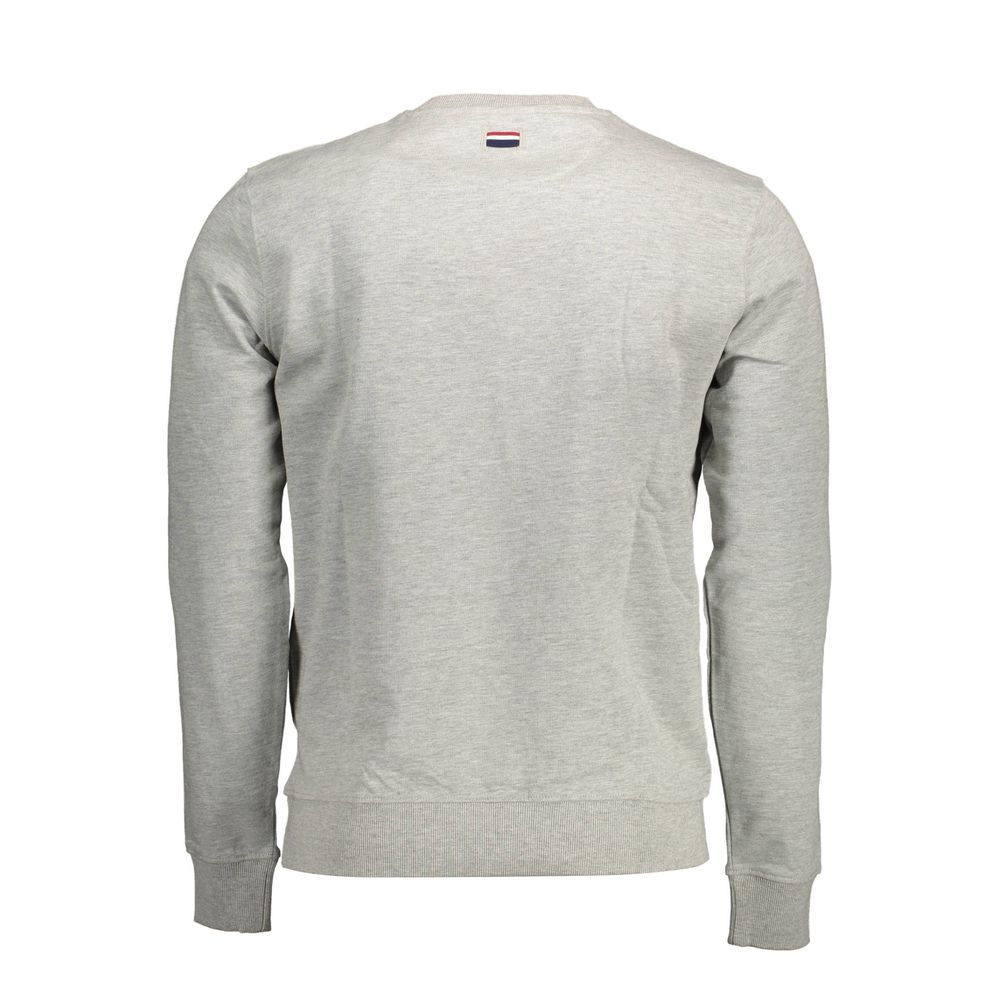 Grauer Baumwollpullover für Männer