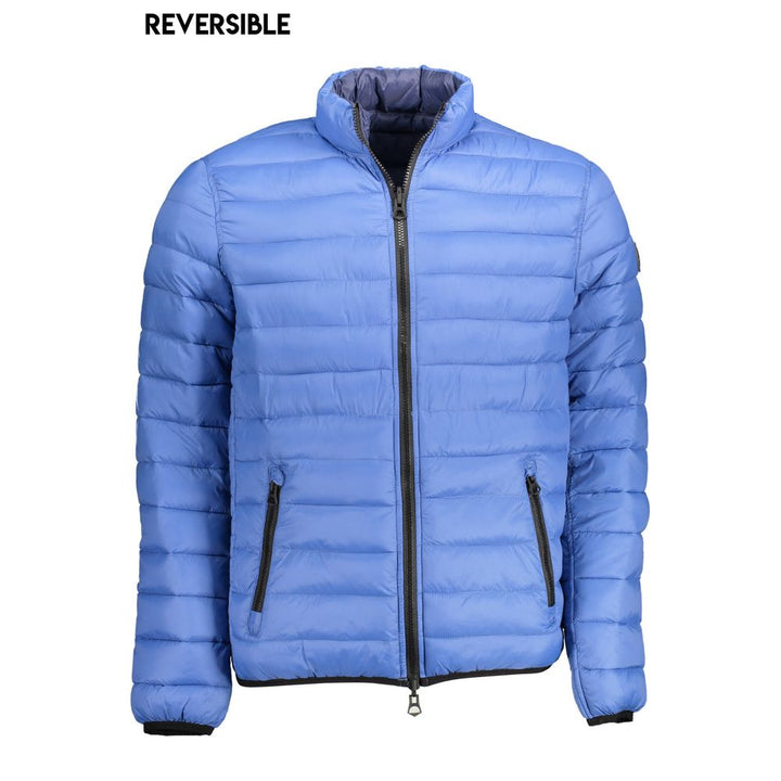 Blaue Nylon Jacke