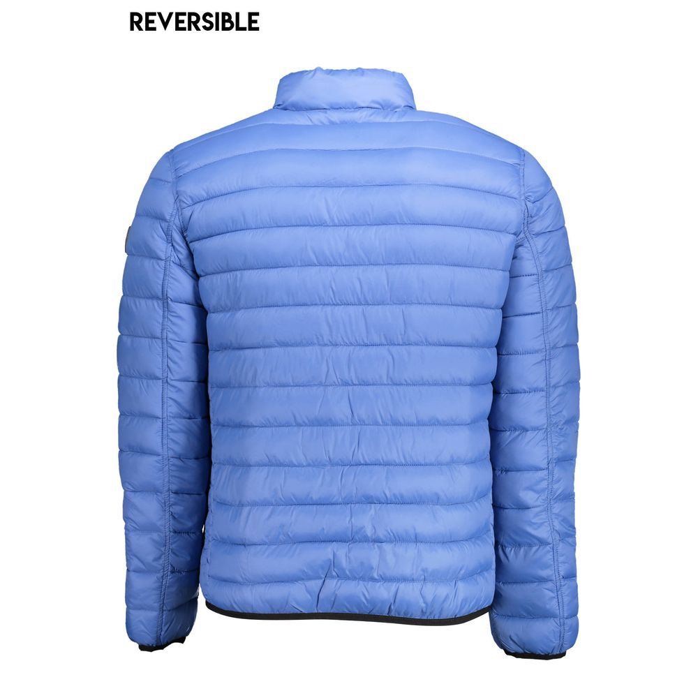 Blaue Nylon Jacke