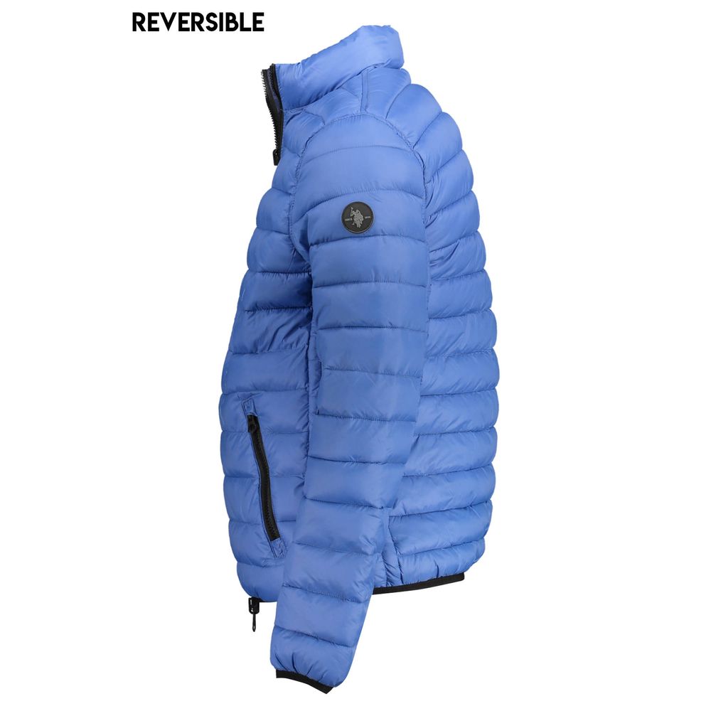 Blaue Nylon Jacke
