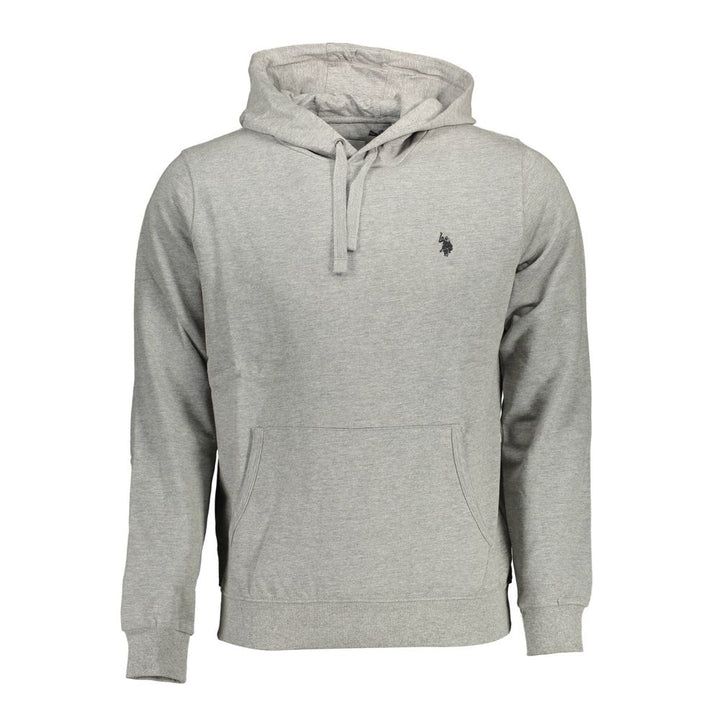 Grauer Baumwollhoodie