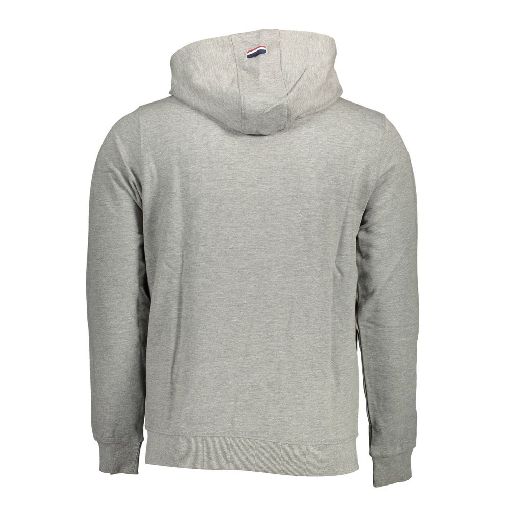Grauer Baumwollhoodie