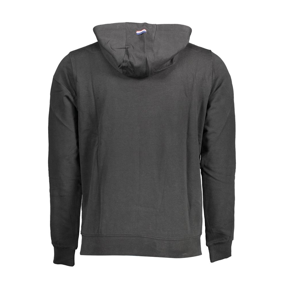 Schwarzer Baumwollhoodie